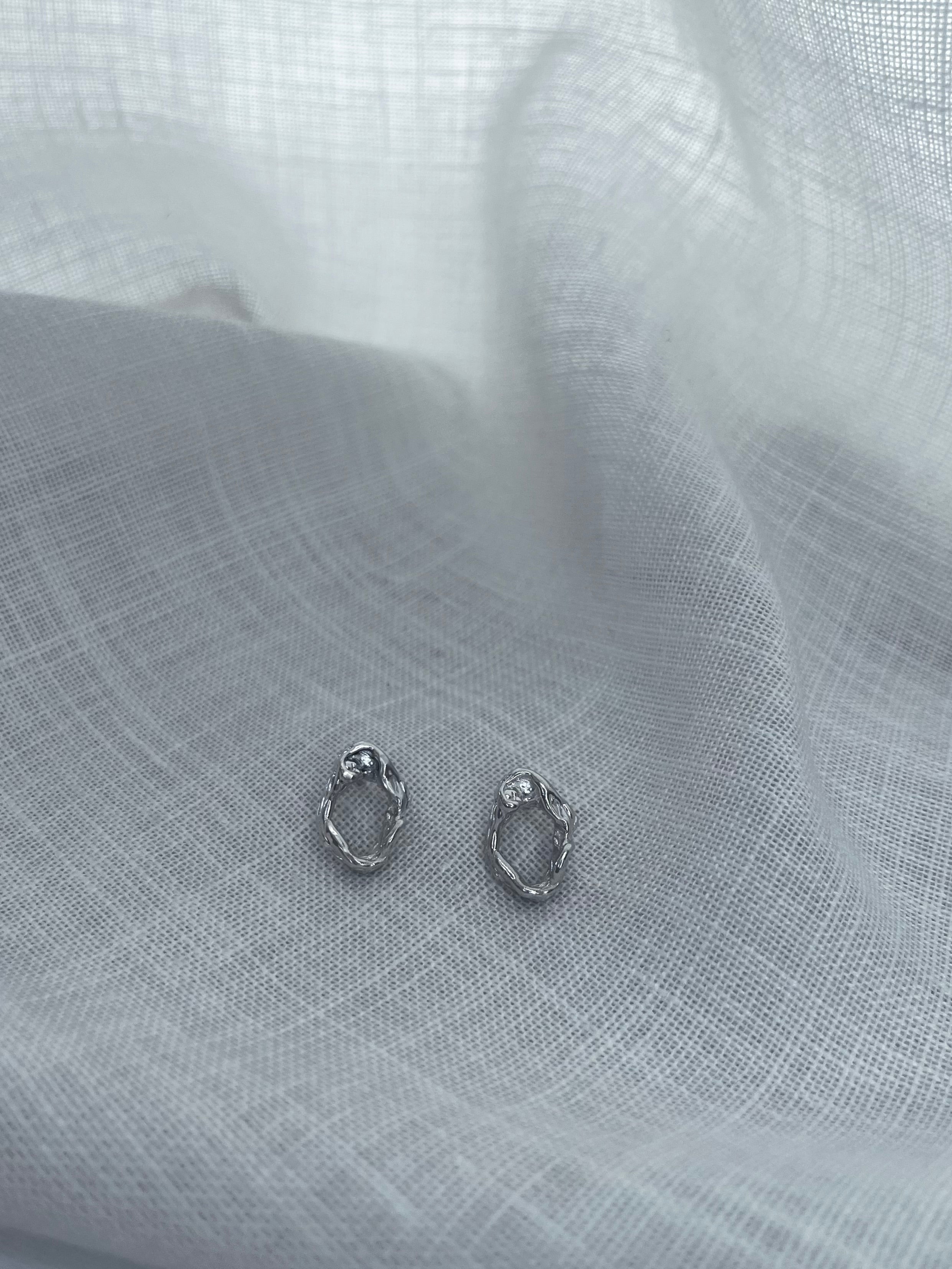 Lava ørestikker - Sterling sølv